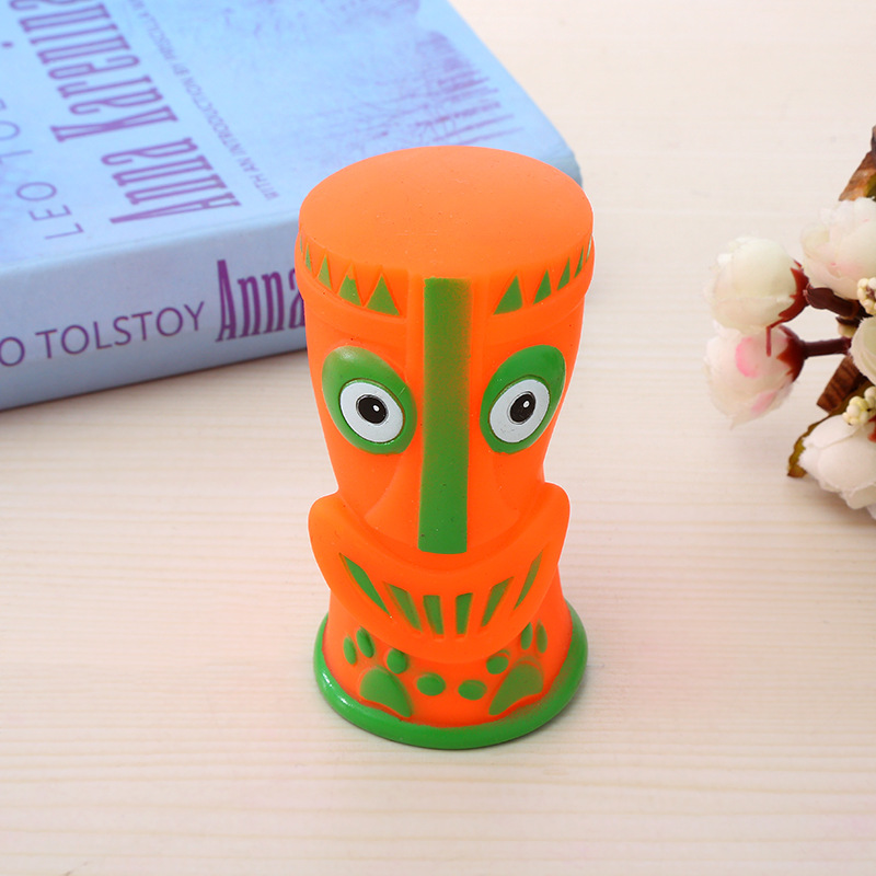 Juguete para mascotas maquillaje facial vinilo sonido educativo juguete interactivo perro molar diente limpieza juguete resistente a mordeduras en stock