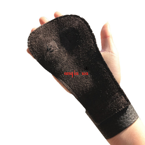 Cowhide fitness gloves weightlifting single pole wristband general style cowhide palm protector sold on Amazon cross-border e-commerce