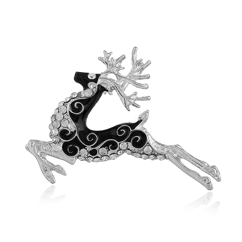 Fashion Elk Alloy Plating Rhinestones Women's Brooches display picture 3