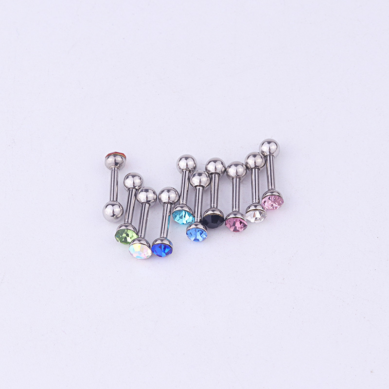 Ear Cartilage Rings & Studs Fashion Geometric 316 Stainless Steel  Diamond display picture 6
