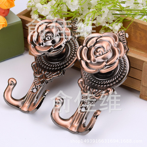 Factory direct sales Peony flower hooks Curtain straps and rope wall hooks Wall hooks and window decorations for metal hanging balls