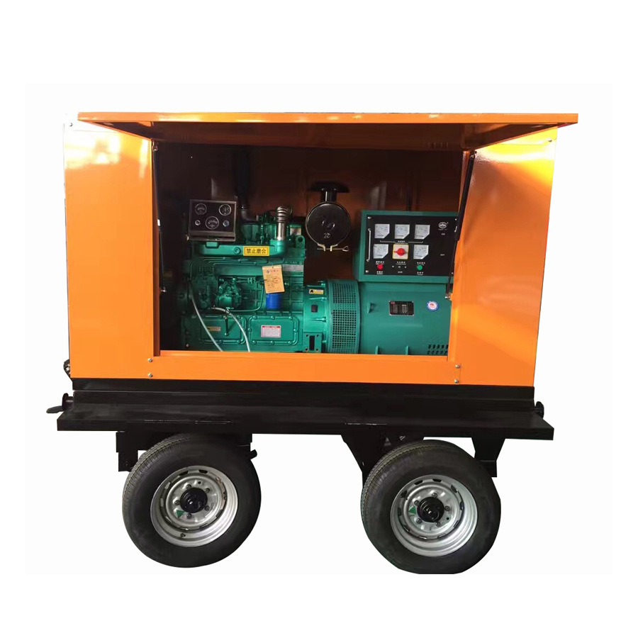 100kw移动电站静音箱 柴油发电机组外壳低噪音四轮防雨罩