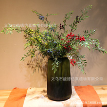 精品珊瑚草藤条仿真果子藤植物墙配材沙棘果吊藤家居饰品批发