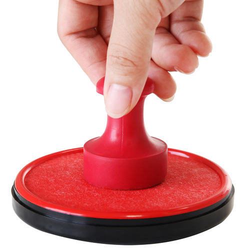 Deli 9860 type quick-drying ink pad red round quick-drying ink pad diameter 100mm office supplies