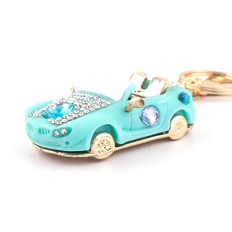 Creative metal golden water, keychain, car keys, key bag, pendant, chain, creative gift, Birthday gift