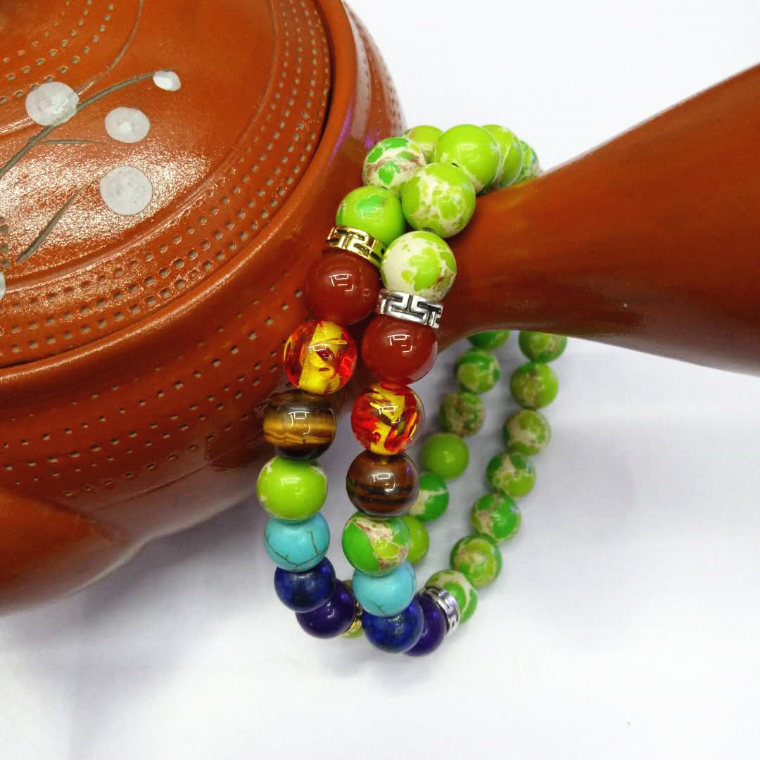 Factory direct sales of Seven Chakra King Stone Bracelet, yoga energy bracelet, Natural stone combination bracelet, a bestseller in Europe and America detail image 5