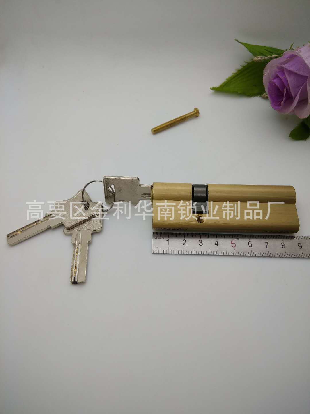 Industria de bloqueo del sur de China capitán gran cilindro de cerradura de cobre de 90mm con giro doble Abrir accesorios de cerradura de cilindro de cerradura dividida media dividida parcial