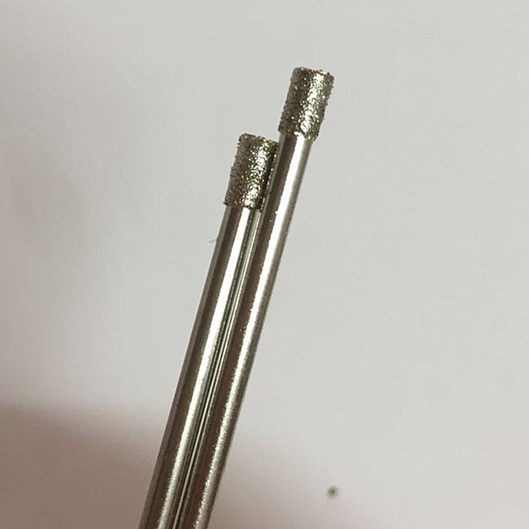 电镀金刚砂空心钻头打眼针蜜蜡绿松石2.5mm3mm金刚石电镀工艺