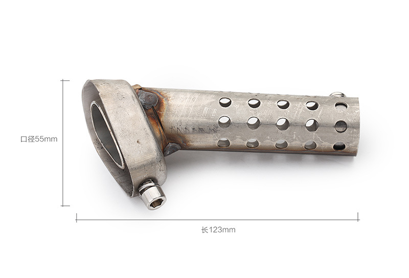 Small Hexagonal Muffler Silencer Plug 51mm Motorcycle Modified Exhaust Pipe Universal Sound Adjustment Silencer