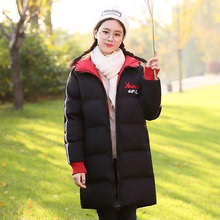 2019新款韩版少女冬装外套14-16岁高中生初中学生羽绒服女中长款