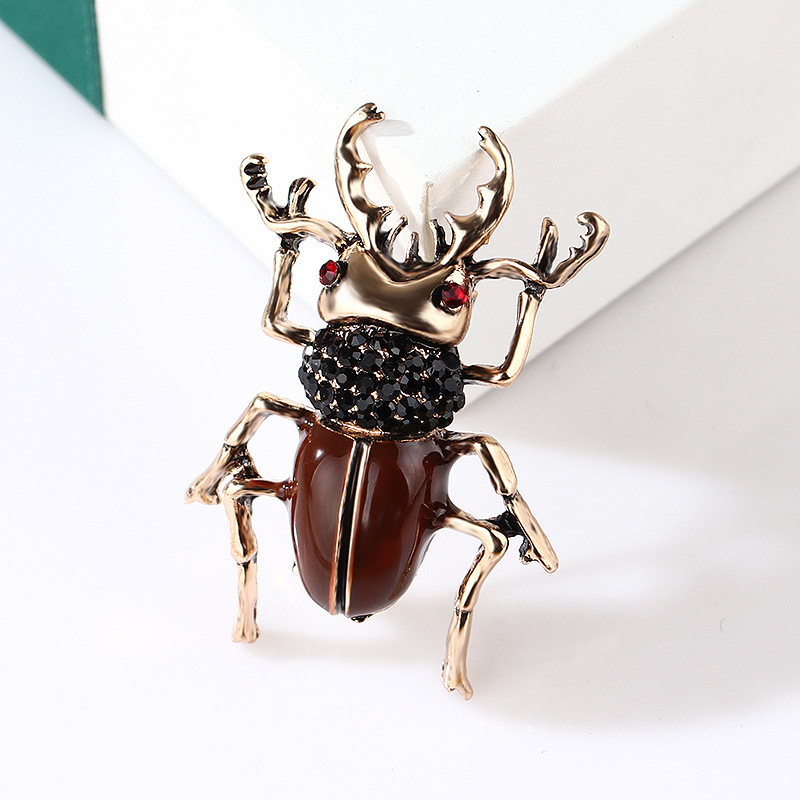 Funny Insect Alloy Enamel Plating Inlay Rhinestones Unisex Brooches display picture 3