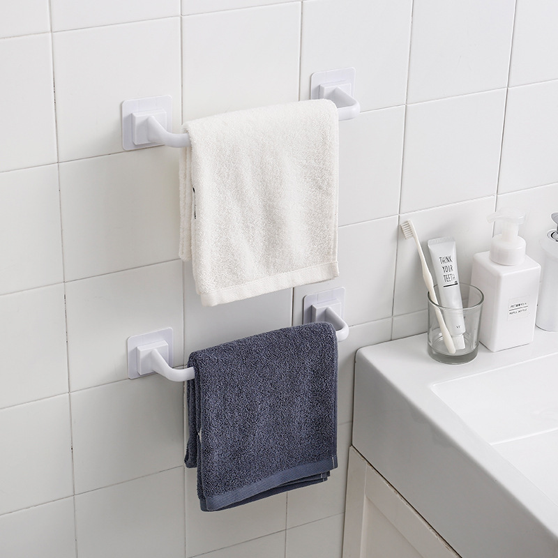 Towel Rod Punch-free Toilet Bathroom Towel Rack Kitchen Dish Rod Multifunctional Suction Cup Towel Rack Single Rod