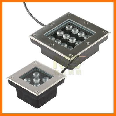 square LED Buried lights 3W/5W/9W/12W square Lights high-power outdoors waterproof Buried lights dmx512