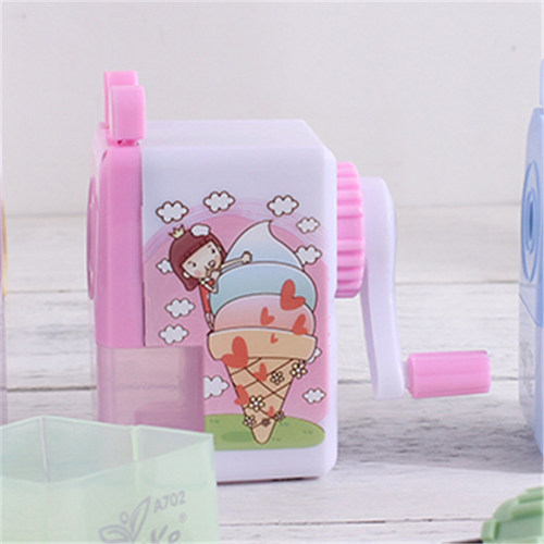 Wholesale New Hand Crank Pencil Sharpener Creative Cartoon Pencil Sharpener Student Stationery Supplies Children's Pencil Sharpener Pencil Knife