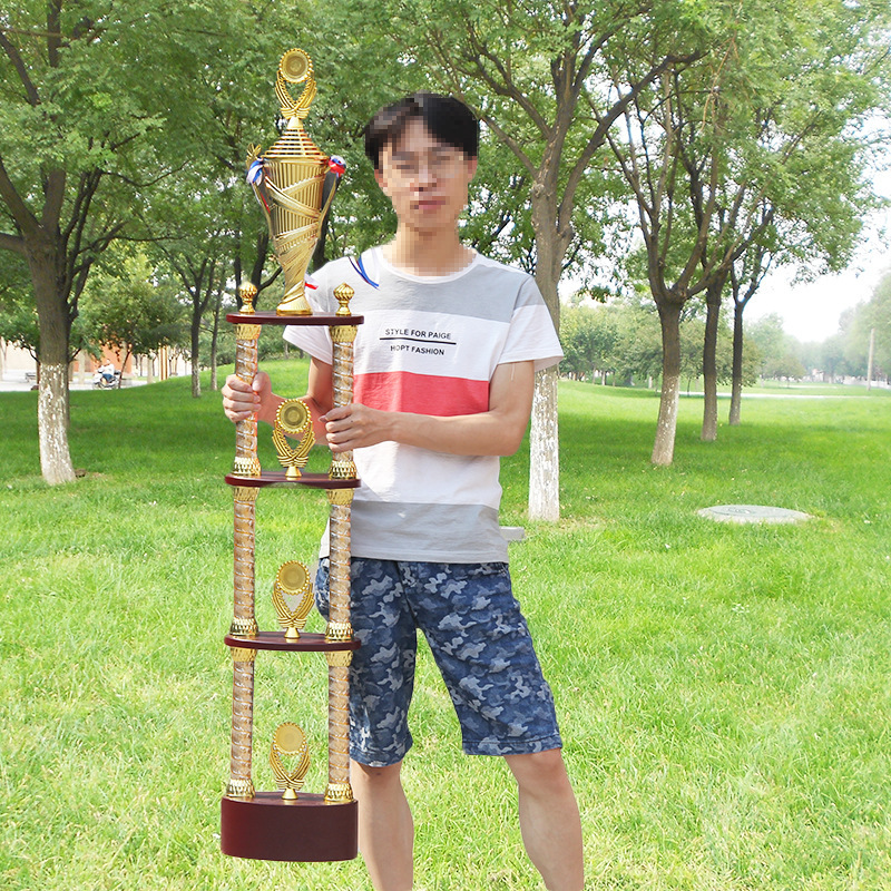 Personalizada creación de trofeos de metal personalizados impresión gratuita de trofeos de columna cuadrada trofeos de equilibrio de carreras de coches