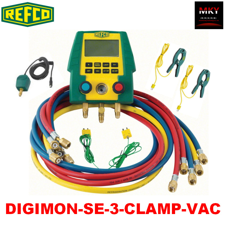 美国Refco DIGIMON-SE-3-CLAMP-VAC数字歧管仪2通道