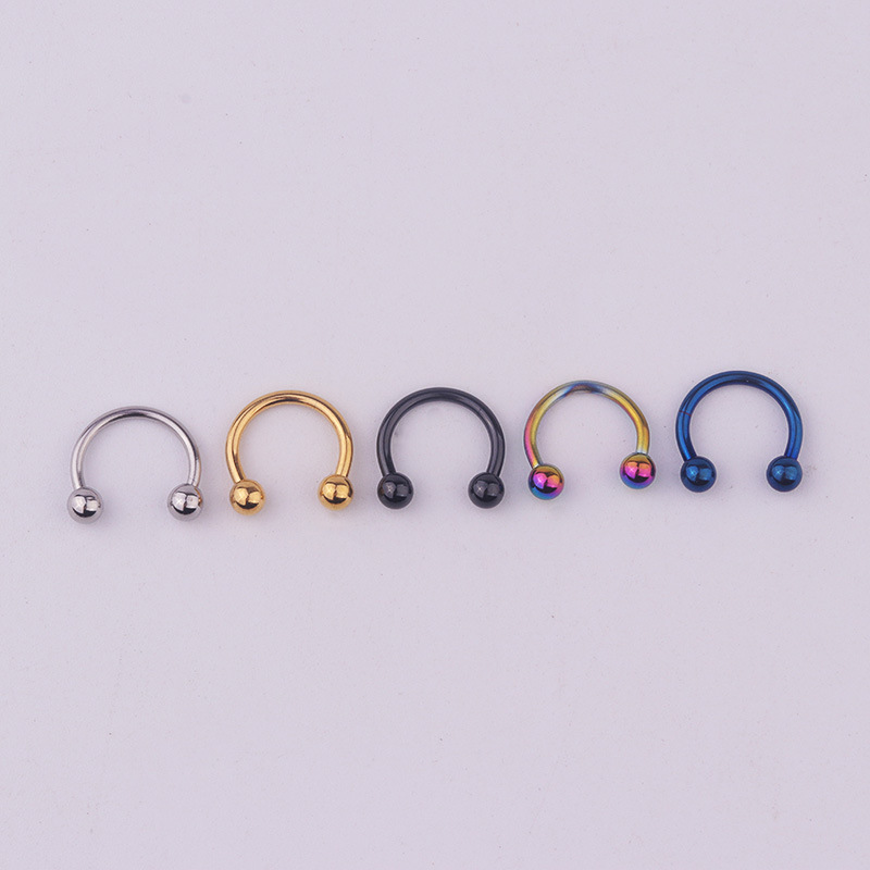 Fashion Geometric Stainless Steel Plating Nose Ring display picture 7