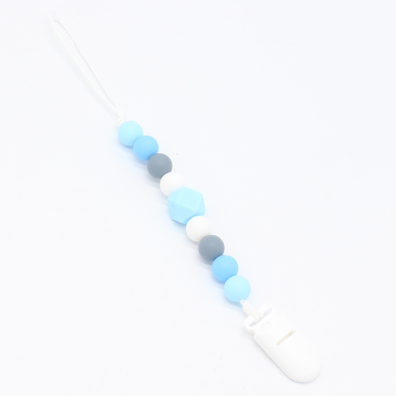 INS popular cadena de chupete suministros para bebés clip de chupete de silicona Amazon mordedor cadena anti-caída cinturón