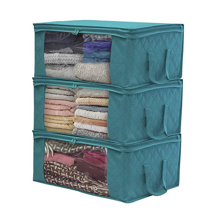 Amazon non-woven wardrobe storage bag qu...