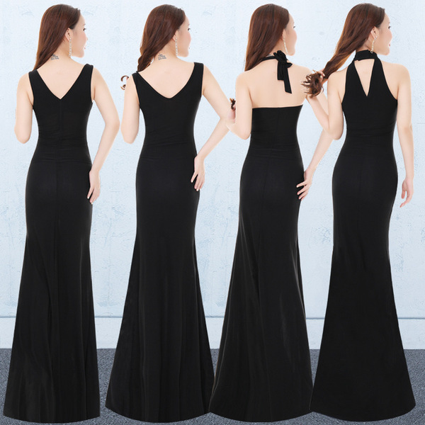 Sexy black evening dress