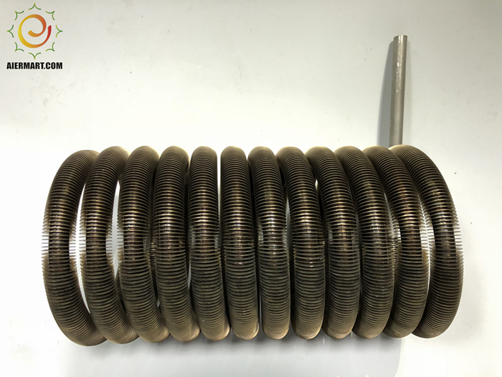 不锈钢翅片管盘管 单层螺旋盘管 鳍片管