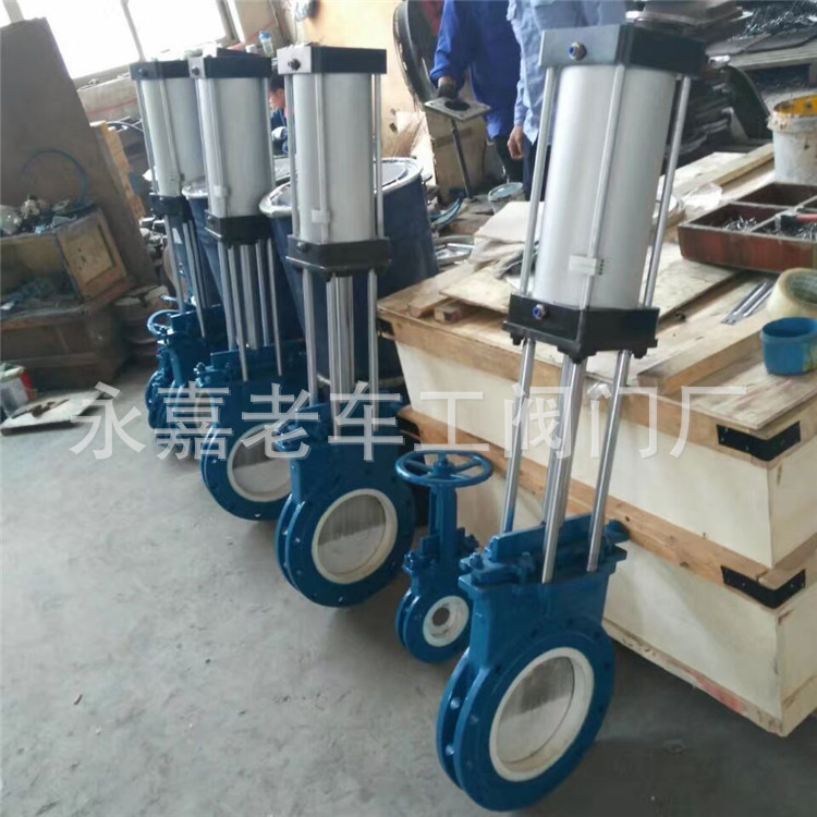 气动全衬陶瓷刀闸阀 PZ673TC-10C 气动陶瓷刀型闸阀 DN250