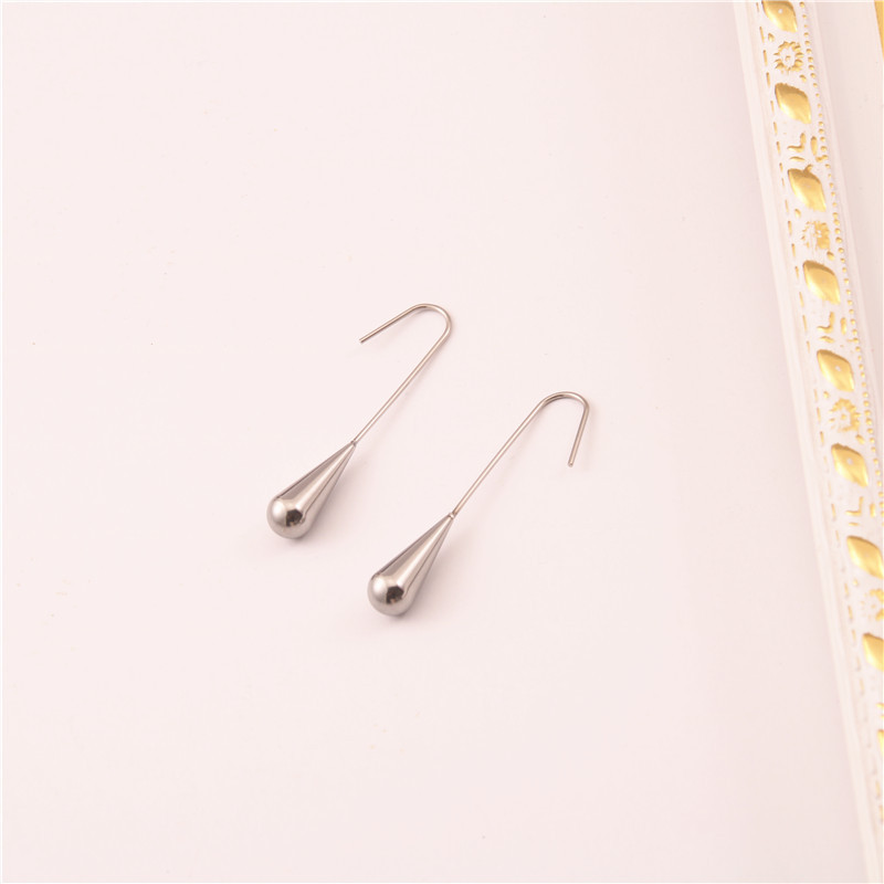 Fashion Geometric Titanium Steel Plating Drop Earrings 1 Pair display picture 7