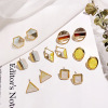 Earrings, acrylic triangle, Korean style, wholesale