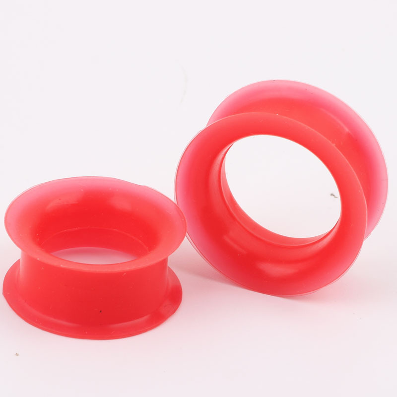 European American Style Silicone Double Horn Ear Expander 4-25mm Ear Tunnels Piercing Jewelry Wholesale detail image 10