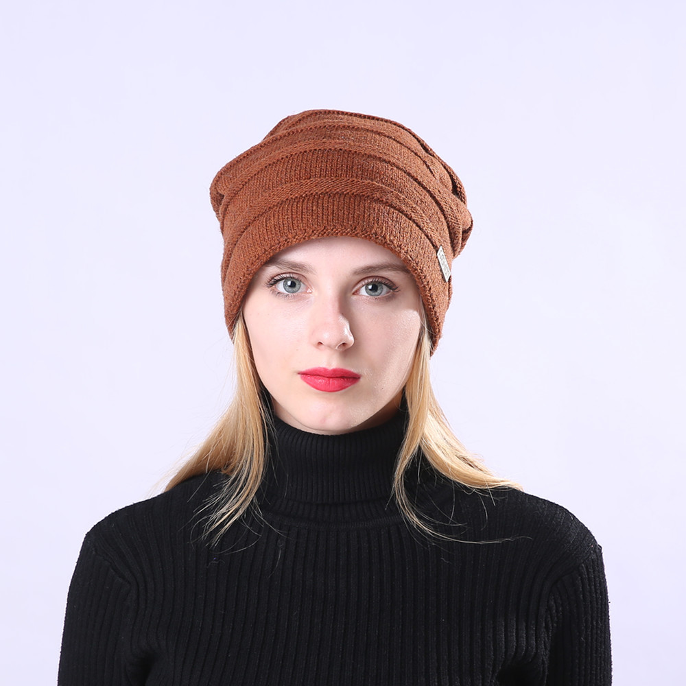 Gestrickte Samtwoll-beanie Für Damen Und Herren Mit Ohrenschutz_voghion.com
