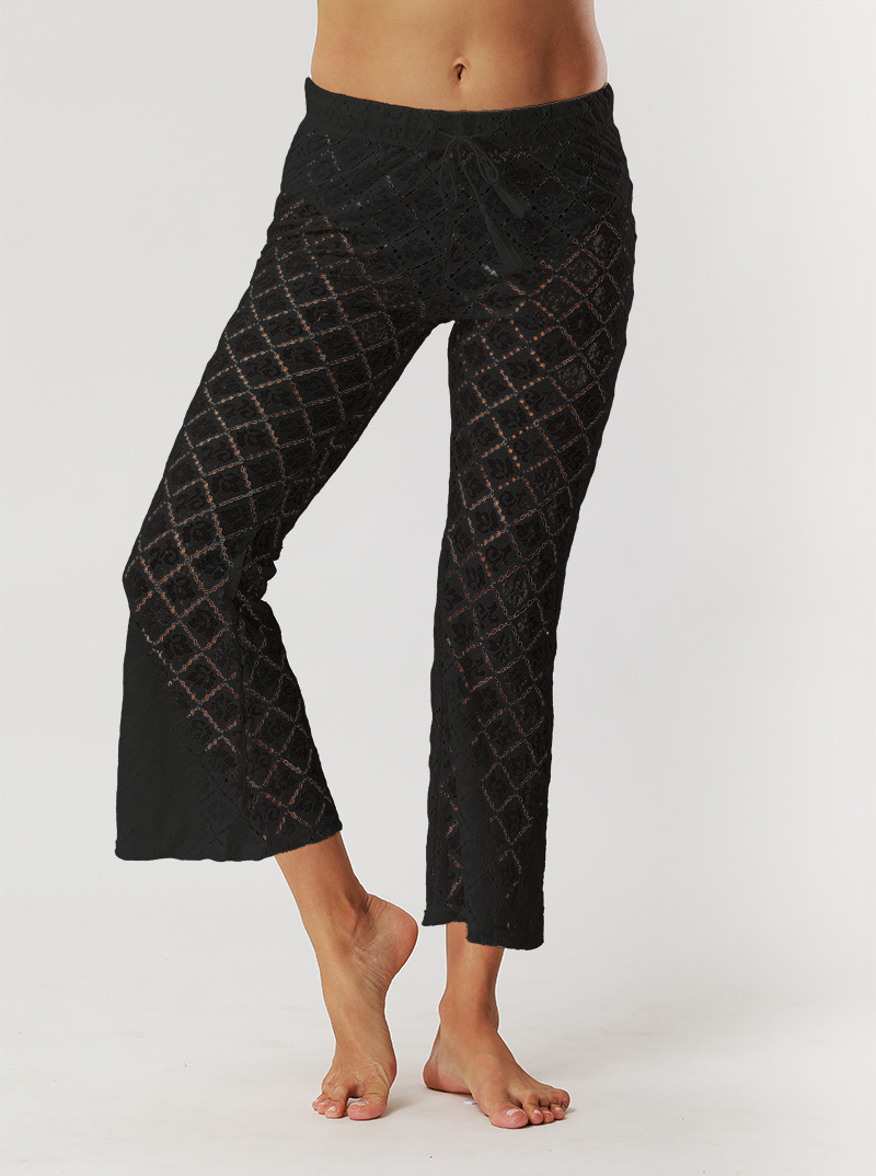 Lace Flare Pants Summer Style Wide Leg Trendy Design Perfect for Casual Outings Wholesale Available