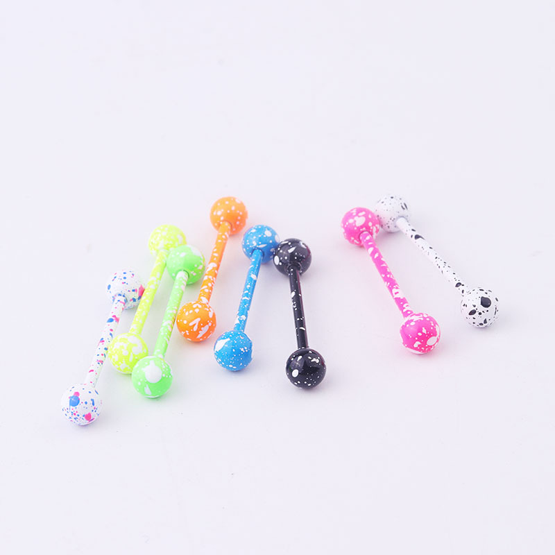 Colorful Snowflake Dot Paint Tongue Nail display picture 7