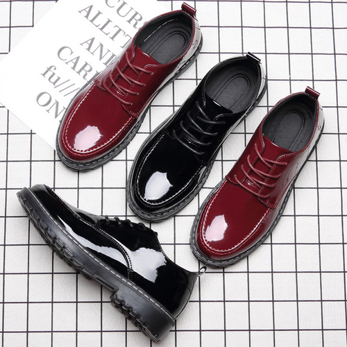 Autumn new casual men's shoes, student trendy shoes, men's leather shoes, board shoes, waterproof hiking shoes, low-top shoes