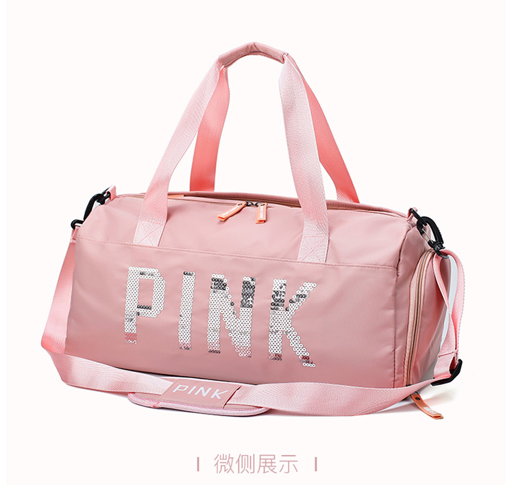 Pink Large Capacity Dry And Wet Separation Travel Bag display picture 16