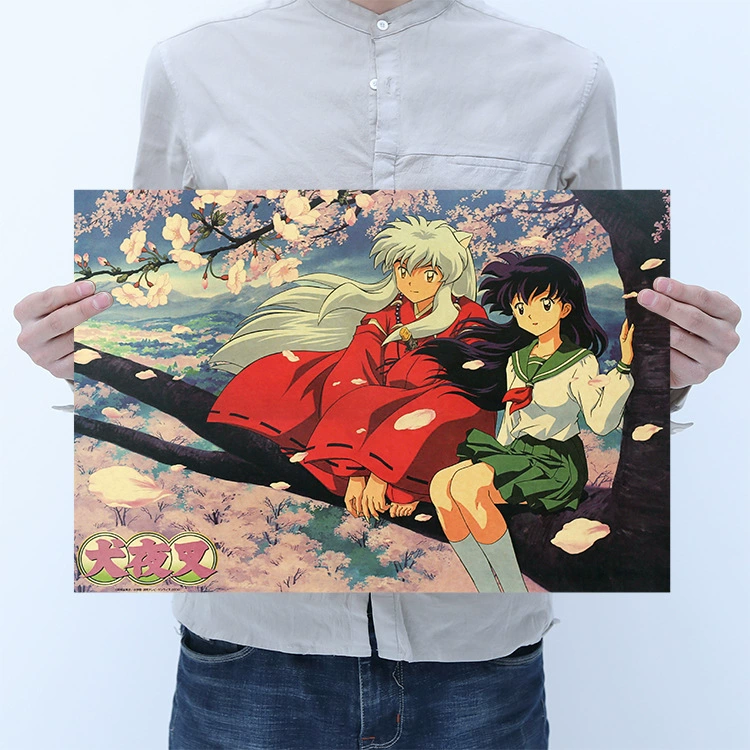Постер Inuyasha ретро кафе, HD-печать в Гейдельберге на бумаге 150 г, 50,5 × 35 см