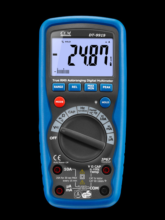 CEM华盛昌  DT-9919 防水型全保护数字万用表