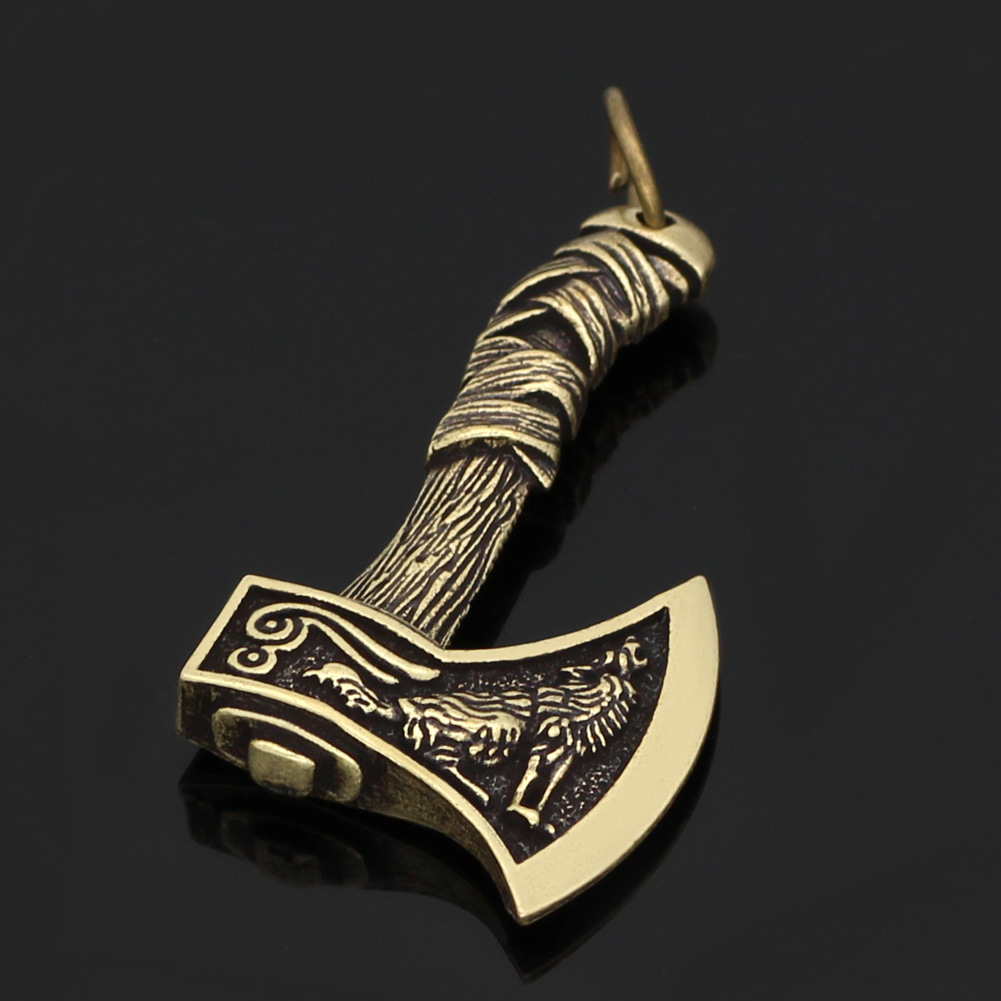 Retro Cool Style Axe Alloy Plating Men's Pendant Necklace display picture 5