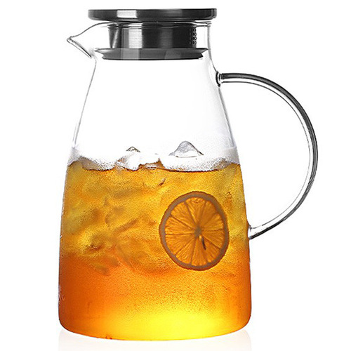 Household heat-resistant glass cold kettle high borosilicate large capacity explosion-proof heat-resistant cold kettle glass flower teapot cold water cup