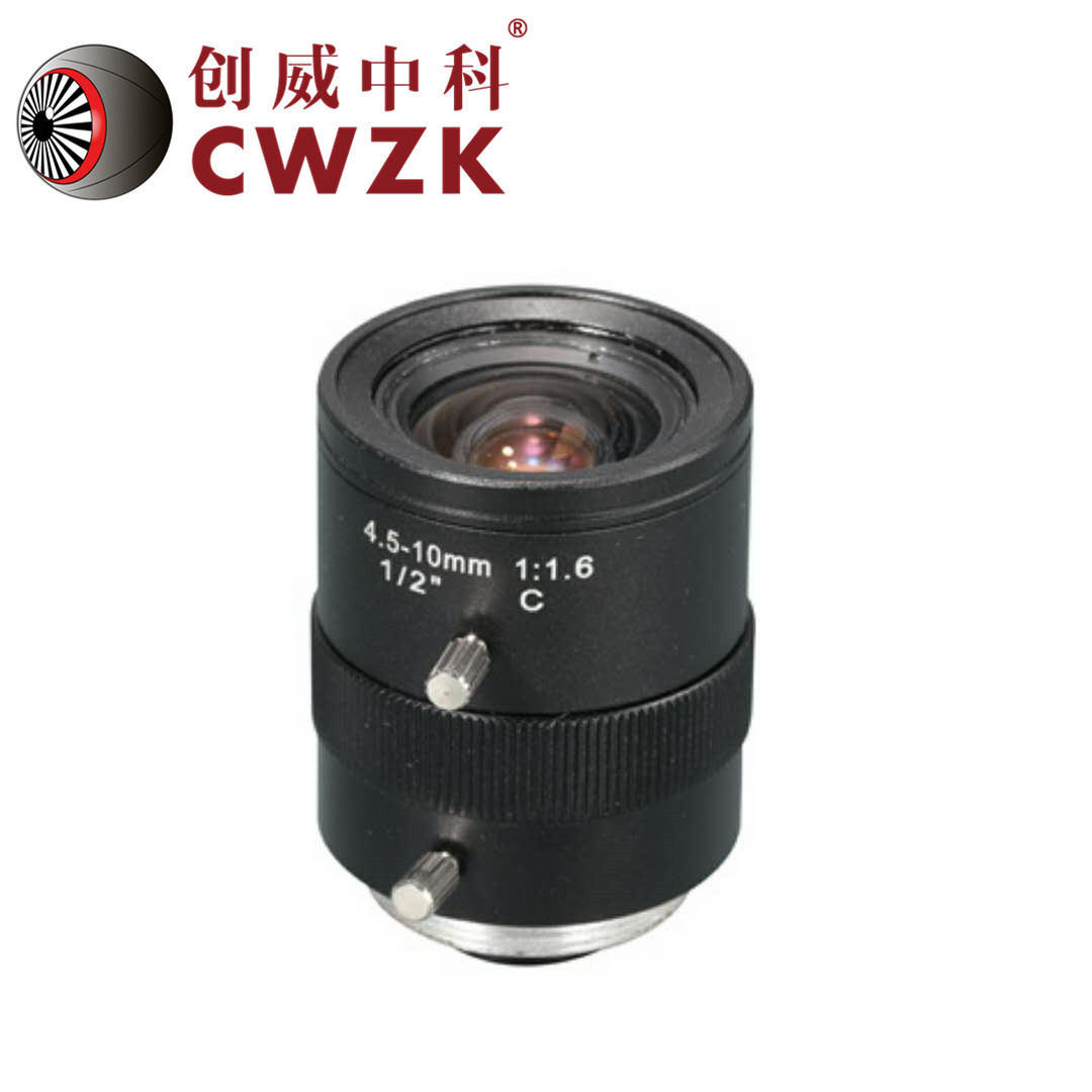 现货工业视觉镜头4.5-10mm 高清广角FA镜头 C接口1/2 创威中科