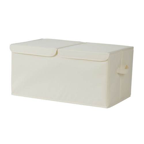 900D new fabric double-lid storage box for household clothes and clothing compartments, thickened storage box, washable