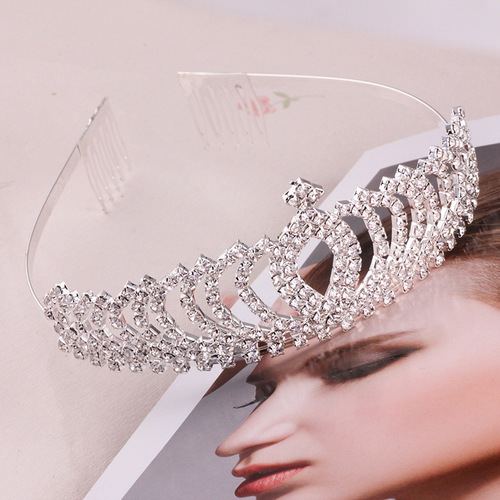 Children's princess stage performance headdress, wedding bride headband crown, banquet dress accessories gift hair crown