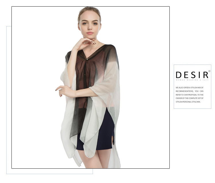 钉扣沙滩披肩 套头斗篷夏季防晒披肩厂家 女士围巾批