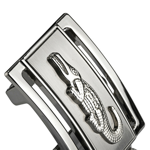 Men's toothless automatic headband belt clip, headless toothless crocodile elephant alloy waist headband, 3.8cm
