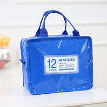 韩国白领午餐包 手提式漆皮PU野餐包 保温包 便当包定制宝温袋