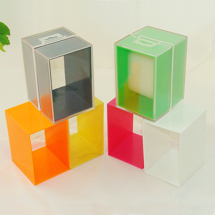 双面开盖塑料手表盒带挂钩塑胶袜子内裤饰品包装盒水晶盒创意礼盒