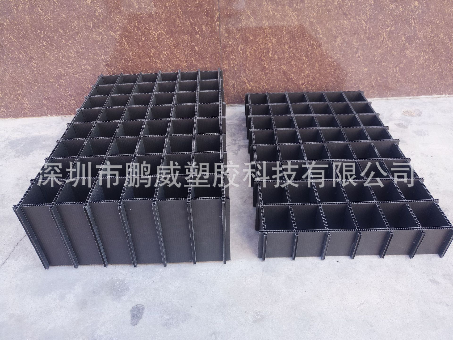 鹏威出品中空板刀卡周转箱 蓝色3mm塑料隔板 5mm防静电中空隔板