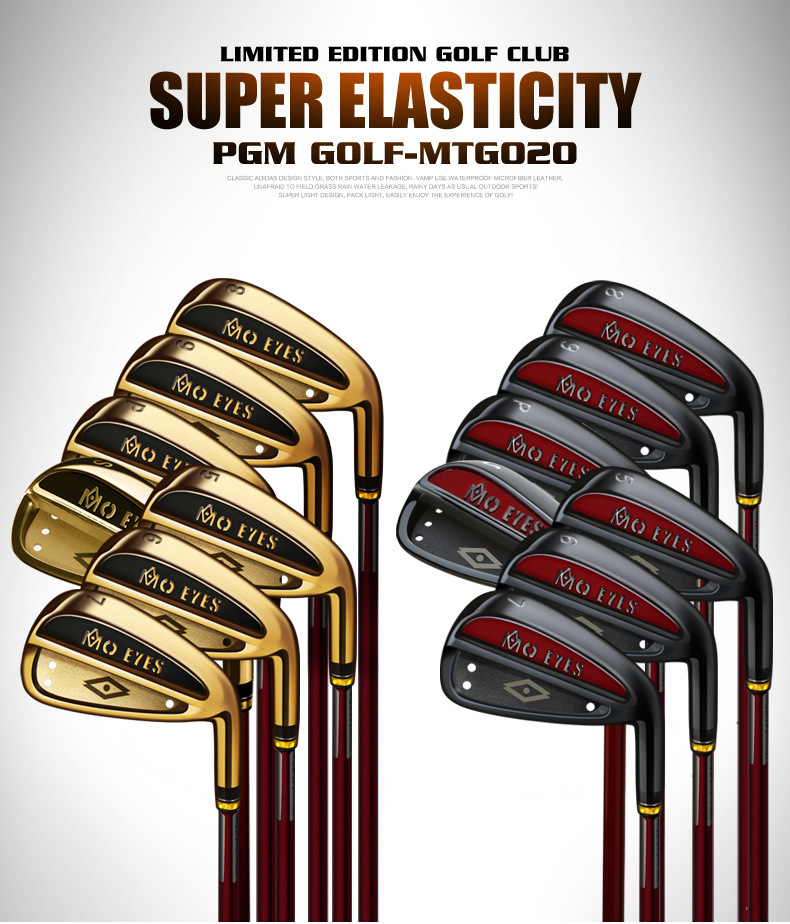 Gậy golf sắt số 7 nam thiết kế tăng tốc, thân carbon hoặc thép — Màu đen lớp S, Màu đen lớp R, Màu đen SR cấp, Màu đen thanh thép chi tiết 4