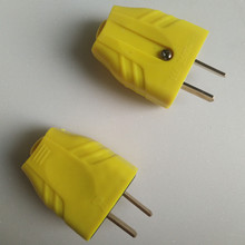 廠家批發抽芯內膽單向二級插頭 家用接線插頭 兩腳電源包膠插頭