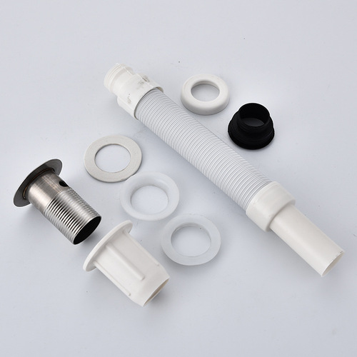 Stainless steel washbasin deodorant drain pipe wash basin integrated removable thickened drain sink drain pipe