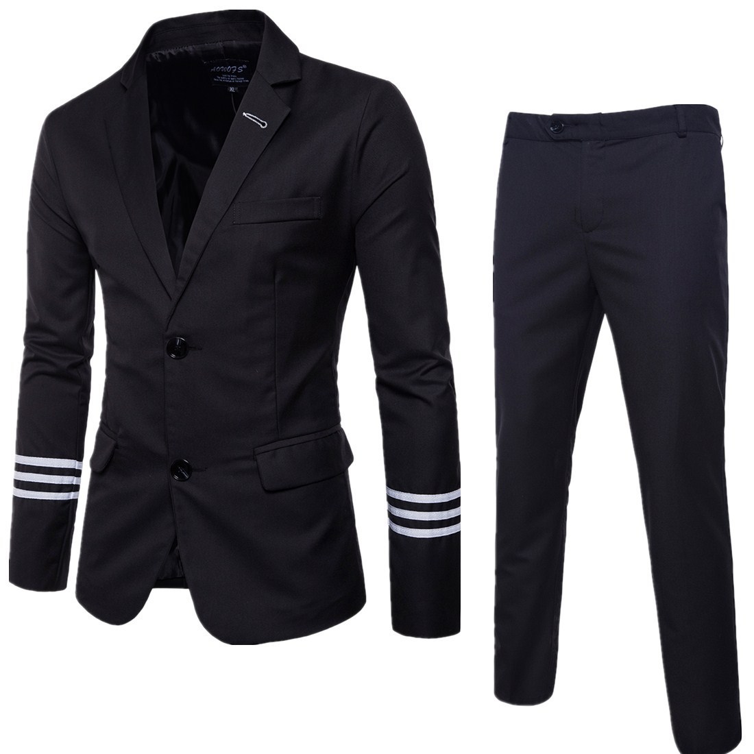 Cross border e-commerce men's 2-button suit bridegroom best man wedding dress British slim 2-piece men's suit